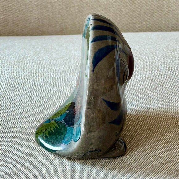 Tonala Folk Art Pottery Owl Figurine Mexican - Picture 5 of 8